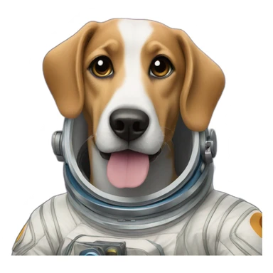 dog in space sticker