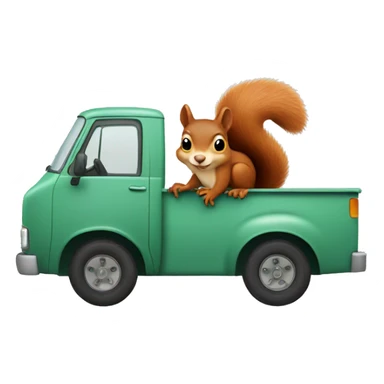 Squirrel in a truck sticker
