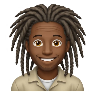 Homem negro de rasta grisalhos sorrindo sticker