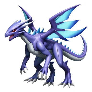  Cool Edgy Shiny Godly Ethereal Digimon-Genesect-Dialga-Reptile full body sticker