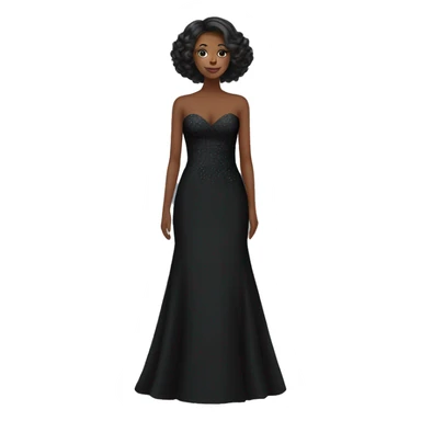 Black wedding dress sticker