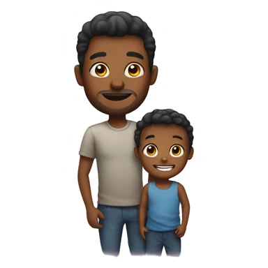 Toddler and dad sticker