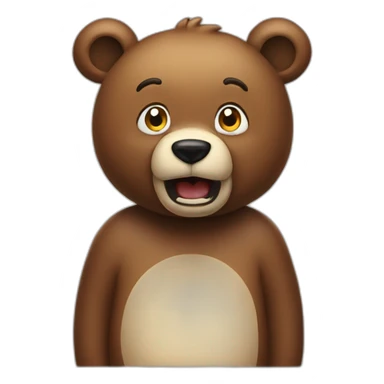 Cussing bear sticker