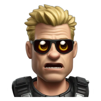 Duke nukem pig cop alien sticker