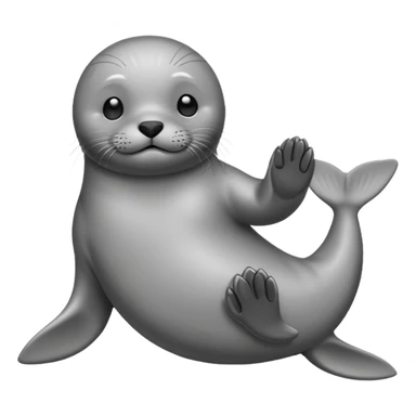 seal in flipper pose sticker