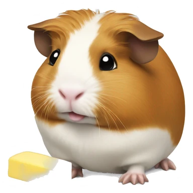 Guinea pig with butter sticker
