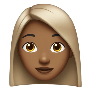 Caramel skin girl with straight black hair and light freckles sticker