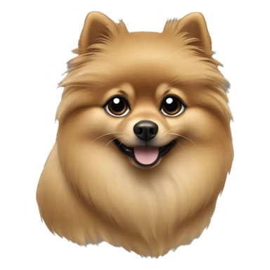 pomerian in dark blond with black hair parts sticker