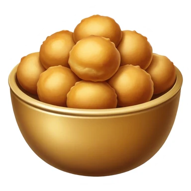 round dough fried balls in a bowl sticker