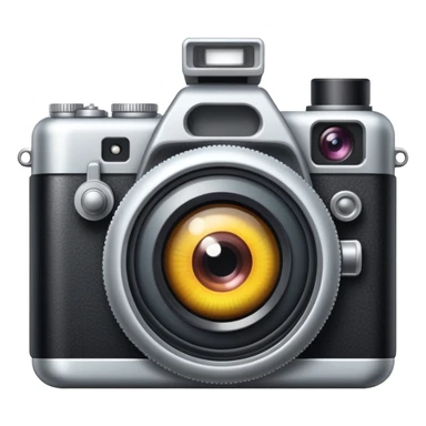 camera with an eye in the lens sticker