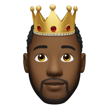 kendrick lamar with a crown on his head sticker