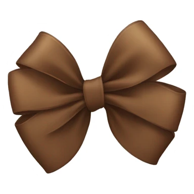 Brown bow sticker