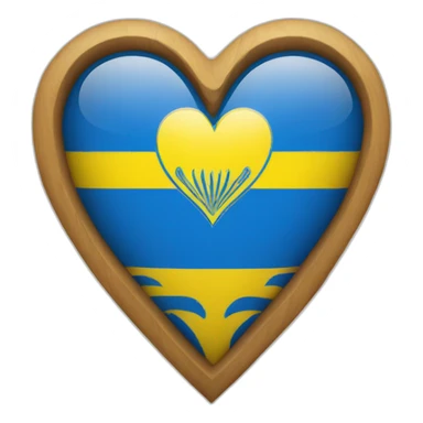 Ukrainian heart sticker