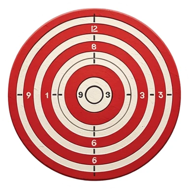 Red-white bullseye target board sticker