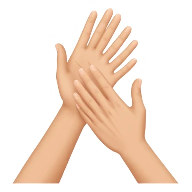 clapping hands emoji, side view, simple flat design, vector, white background sticker