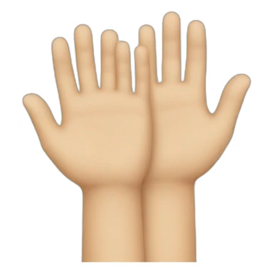 two hands doing rectangle shape sticker