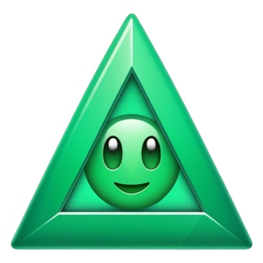 Triângulo verde apontado para baixo sticker