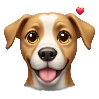 Dog with heart eyes sticker