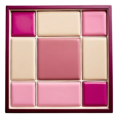 Quadratische Basisplatte mit abgerundeten Ecken, Farben: sanftes Beige für die Platte, zartes Rosa für die Öffnung). Details: Zentraler Kreis (Stomaöffnung) mit kleinen Löchern rundherum. Leichte Schatten für einen 3D-Effekt. Transparenter ovaler Beutel oben angedeutet, mit Klettverschluss. sticker