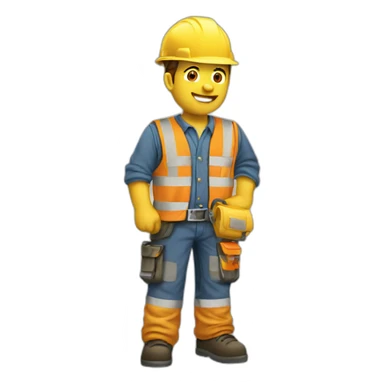 construction working sticker