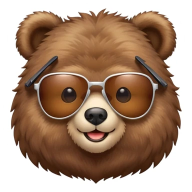 Cute bear with sunglasses  sticker