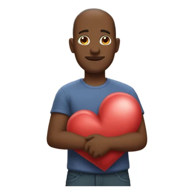 Father holds his heart in his arm sticker