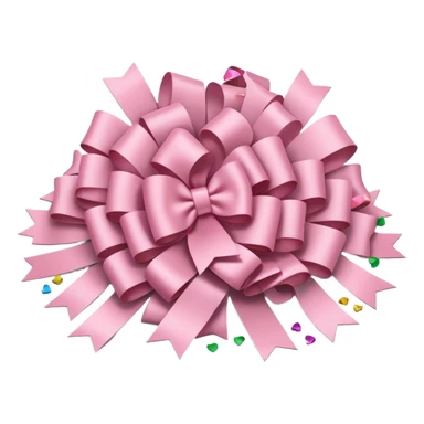 super pale pink bow confetti but the paper confetti are the pale pink bows sticker