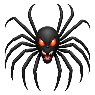 Black coloured spider sticker