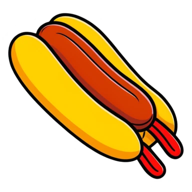 sausage with Soviet propaganda poster style, bold red and yellow, dynamic lines sticker