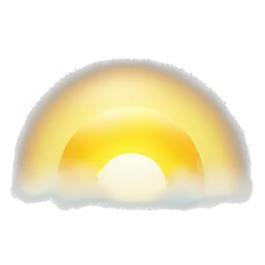 Sun peaking through fog sticker