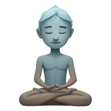 un elfo meditando sticker