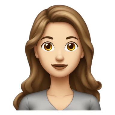 long-brown-hair-elegant-woman sticker