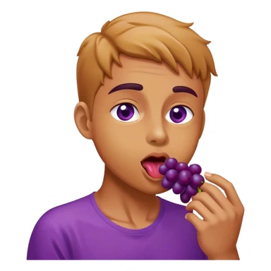 Licking grape sticker