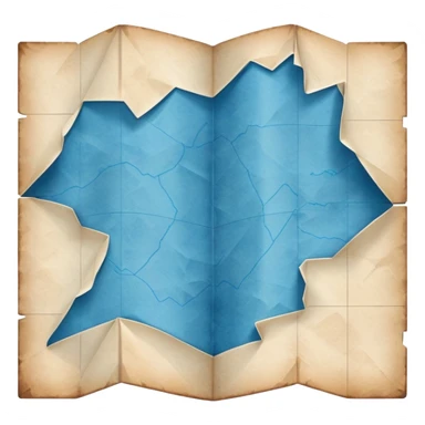 blue paper map sticker