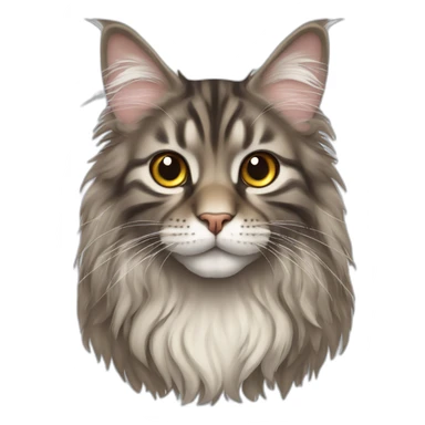 Cute Maine Coon cat sticker