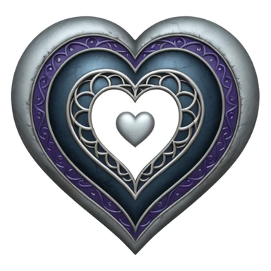 heart with a gothic moon phase sticker