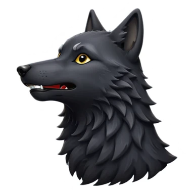 Lobo negro aullando sticker