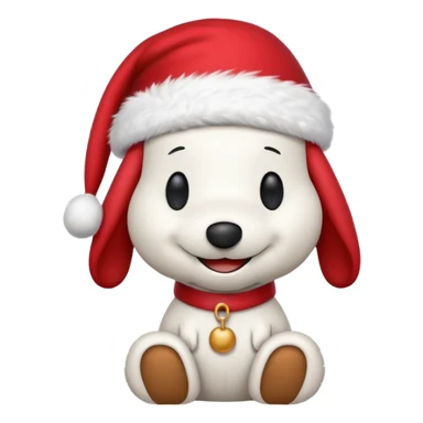Snoopy wearing and Christmas hat sticker