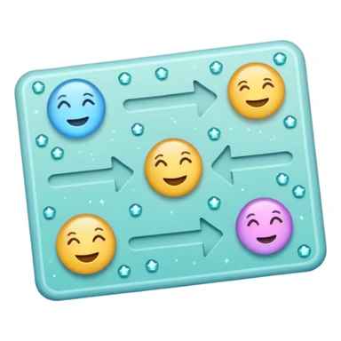 Emoji of structured plan roadmap with sparkles, wellness program, clean flat emoji, pastel colors sticker