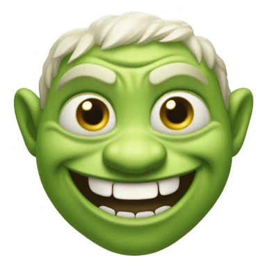 happy green ogre sticker