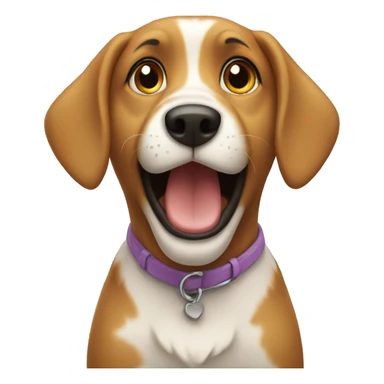 girl barking  sticker