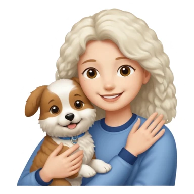 emoji to show that something is really soft, make it with someone petting a dog sticker