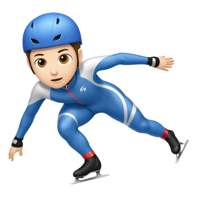 Short track speed skater sticker