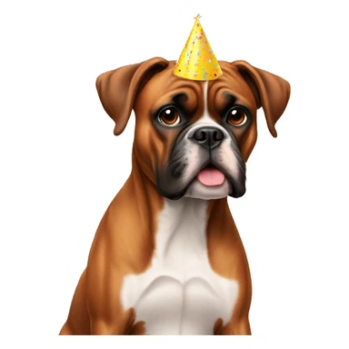 Boxer dog birthday  sticker