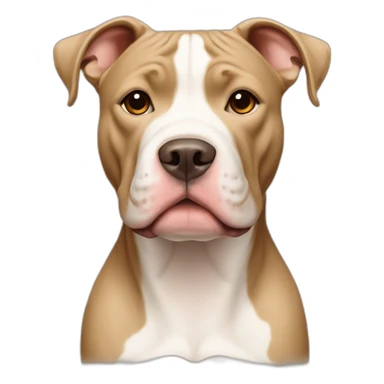 pit bull beige & white sticker