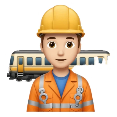 Engineer with wrench,Train Crew. sticker