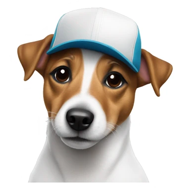Jack russell wearing a snapback sticker