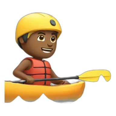 Strong man kayaking sticker