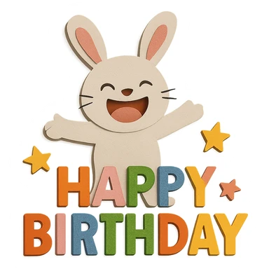 Change the letter 'P' in 'HAPPY' so its white background is transparent, keeping all other design elements unchanged sticker