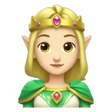 link dressed up as princess Zelda sticker